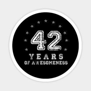 Vintage 42 years of awesomeness Magnet